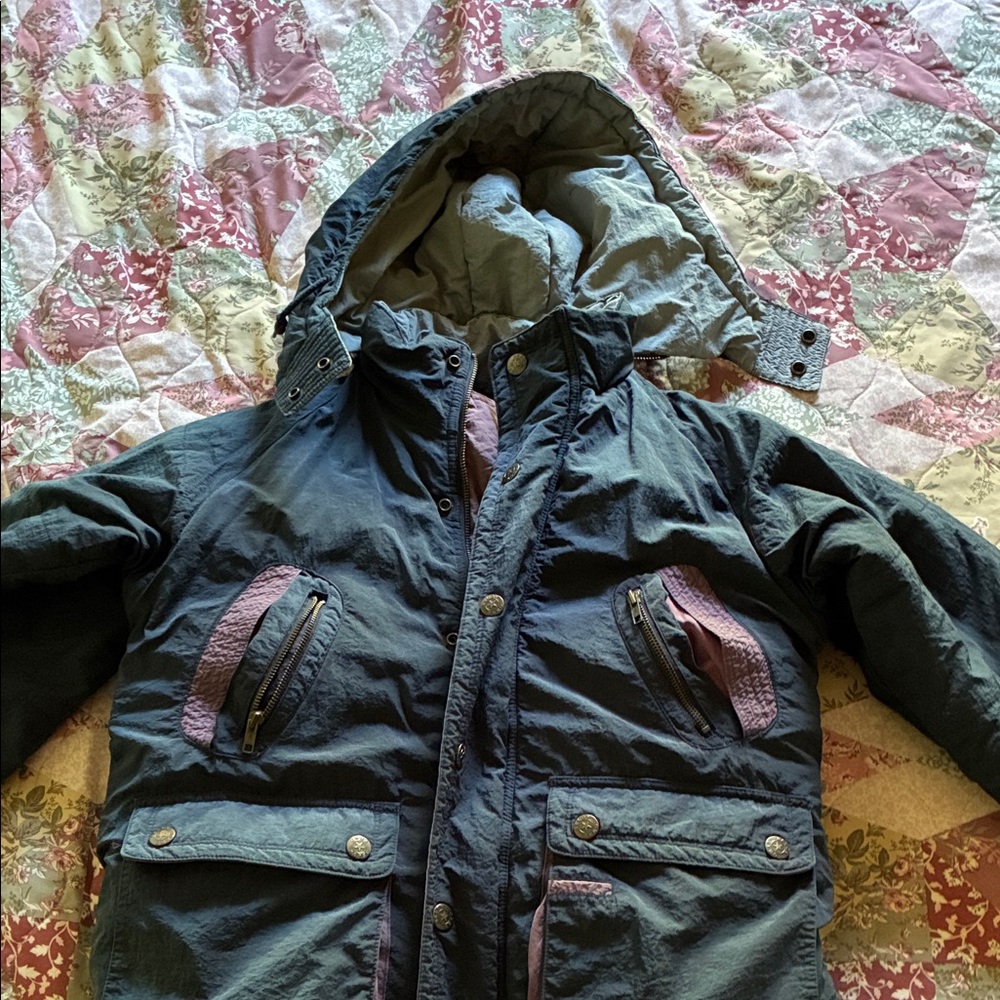Kids Hooded Jacket - Black and Purple